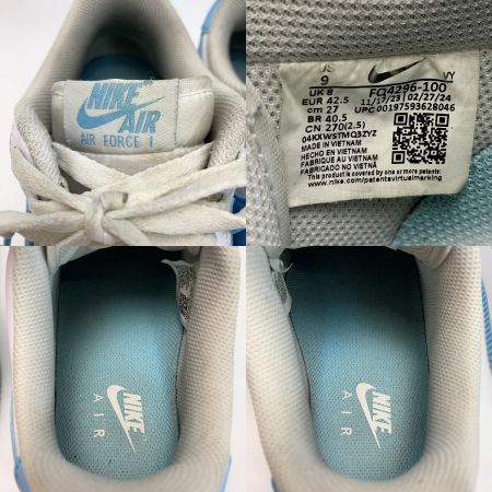  NIKE ナイキ Air Force 1 '07 FQ4296-100 ホワイト×スカイブルー SIZE 27cm メンズ