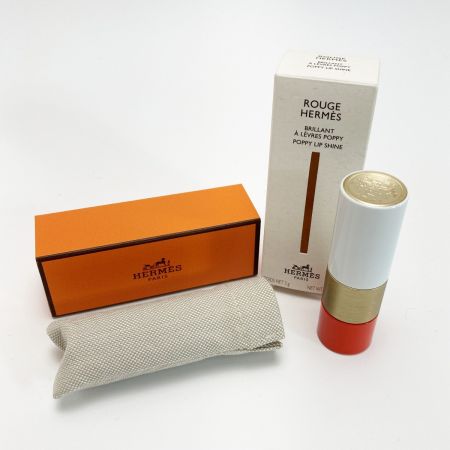  HERMES エルメス ルージュ エルメス ブリヤン ア レーヴル ポピー 3g リップグロス 口紅 箱有