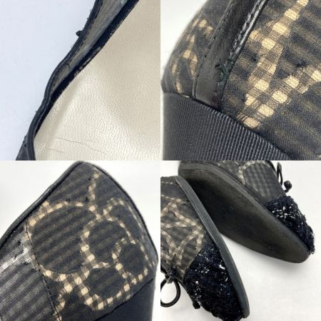  CHANEL シャネル カメリア レース パンプス 35½（22.5cm相当） ブラック ココマーク 箱有