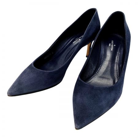  LOUIS VUITTON ルイヴィトン アルティメイト ポインテッドトゥ LVロゴ ネイビー ハイヒールパンプス  SIZE36(23㎝相当)