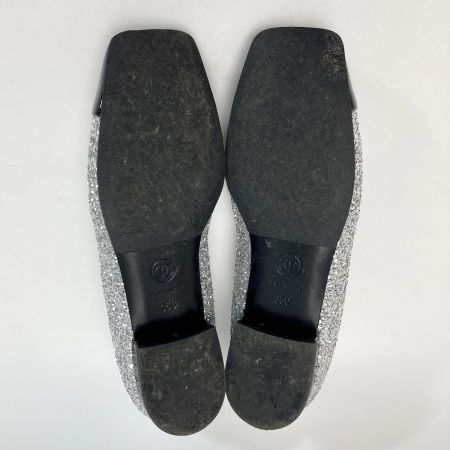  CHANEL シャネル グリッター パテント パンプス 17K 35（22cm相当） G33227 ブラック×シルバー 箱有