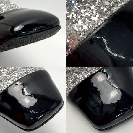  CHANEL シャネル グリッター パテント パンプス 17K 35（22cm相当） G33227 ブラック×シルバー 箱有