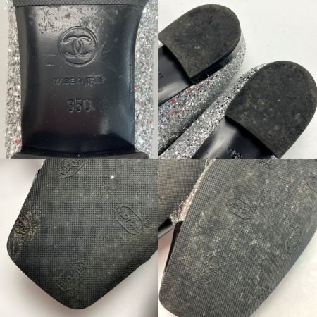  CHANEL シャネル グリッター パテント パンプス 17K 35（22cm相当） G33227 ブラック×シルバー 箱有