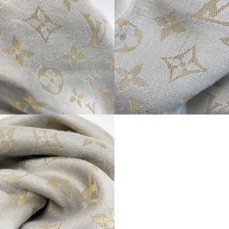  LOUIS VUITTON ルイヴィトン ショール・モノグラム シャイン M75121 グレージュ ストール