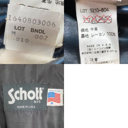  Schott ショット レザージャケット LOT5210-804 ダークネイビー サイズ M メンズ