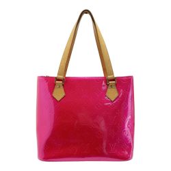 ☆☆ LOUIS VUITTON ルイヴィトン モノグラム・ヴェルニ ヒューストン M9135F フランボワーズ ハンドバッグ レディース ゴールド金具 袋有 Cランク