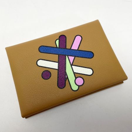  HERMES エルメス カルヴィ デュオ インプリメ U刻印 カードケース コインケース ビスキュイ スイフト 箱有