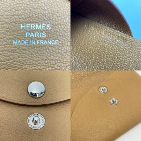  HERMES エルメス カルヴィ デュオ インプリメ U刻印 カードケース コインケース ビスキュイ スイフト 箱有
