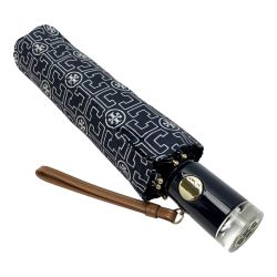 ☆☆ TORY BURCH トリーバーチ 幾何学模様 ワンタッチ 折り畳み傘 Bランク