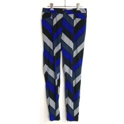 ☆☆ ISSEY MIYAKE イッセイミヤケ パンツ IM54FF519 ブルー×グレー サイズ 1 レディース Cランク