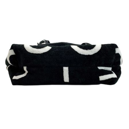  CHANEL シャネル  ココビーチ レザー編み込みチェーントートバッグ L4U4294G ブラック×ホワイト レディース