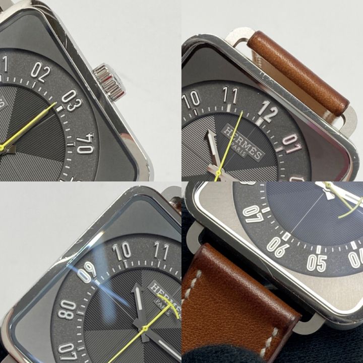 HERMES エルメス カレ アッシュ T12.710 グレー 自動巻き メンズ