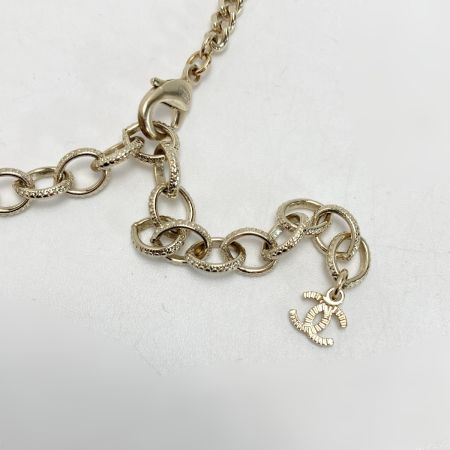  CHANEL シャネル ココマーク リップチャーム ネックレス A22/C ゴールド メタル ラインストーン ロングネックレス