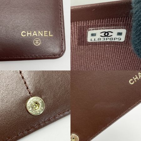  CHANEL シャネル ココマーク マトラッセ クラシック 2つ折り財布 AP3877 ブラック キャビアスキン ゴールド金具