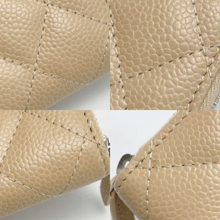  CHANEL シャネル マトラッセ クラシックジップコインケース AP0216 ベージュ キャビアスキン 小銭入れ ギャランティカード有