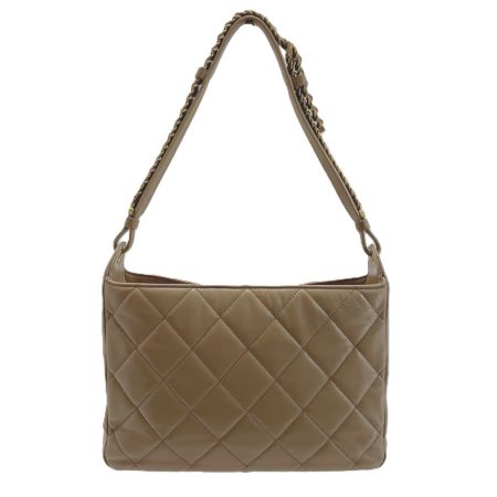  CHANEL シャネル ラムスキン ショルダーバッグ  ベージュ レディース ゴールド金具 