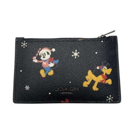  COACH コーチ ×ディズニー カードケース CM725 ブラック×マルチ  レディース