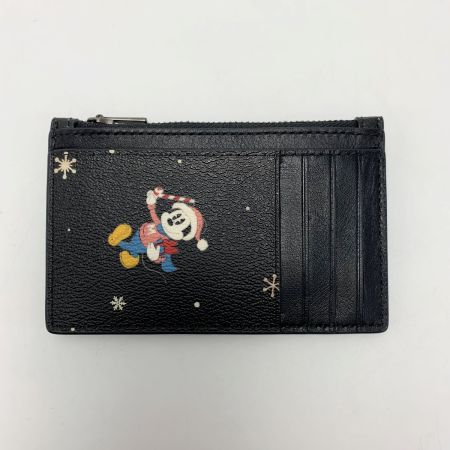  COACH コーチ ×ディズニー カードケース CM725 ブラック×マルチ  レディース