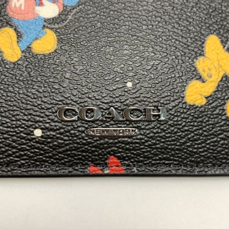  COACH コーチ ×ディズニー カードケース CM725 ブラック×マルチ  レディース