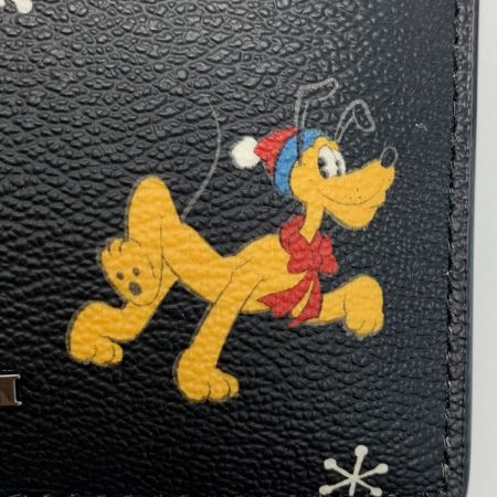 COACH コーチ ×ディズニー カードケース CM725 ブラック×マルチ  レディース