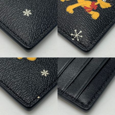  COACH コーチ ×ディズニー カードケース CM725 ブラック×マルチ  レディース