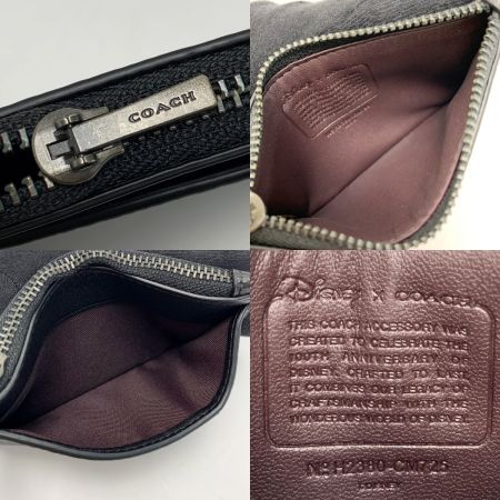  COACH コーチ ×ディズニー カードケース CM725 ブラック×マルチ  レディース