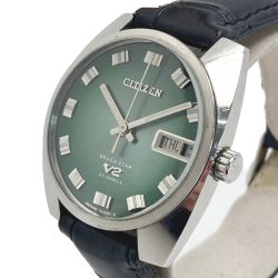 ☆☆ CITIZEN シチズン セブンスター V2 デイデイト 25石 4-722248 グリーン 自動巻き メンズ 腕時計 SEVENSTAR Cランク