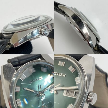  CITIZEN シチズン セブンスター V2 デイデイト 25石 4-722248 グリーン 自動巻き メンズ 腕時計 SEVENSTAR