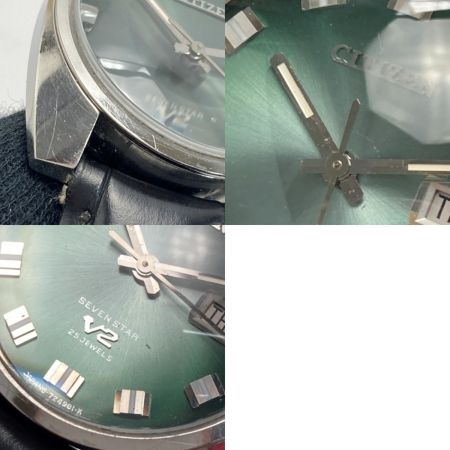  CITIZEN シチズン セブンスター V2 デイデイト 25石 4-722248 グリーン 自動巻き メンズ 腕時計 SEVENSTAR
