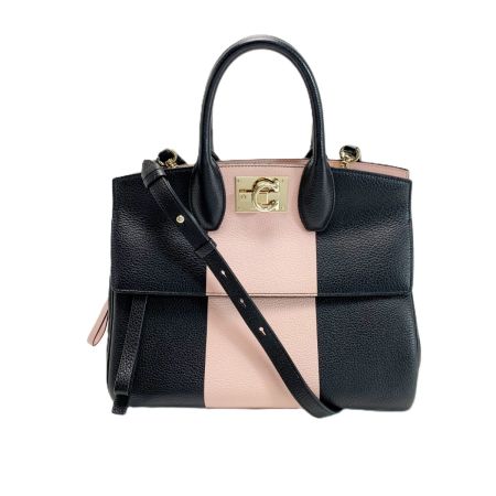  Salvatore Ferragamo サルヴァトーレフェラガモ ガンチーニ  DH21 H451 ブラック×ピンク 袋有 レディース