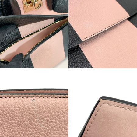  Salvatore Ferragamo サルヴァトーレフェラガモ ガンチーニ  DH21 H451 ブラック×ピンク 袋有 レディース