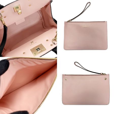  Salvatore Ferragamo サルヴァトーレフェラガモ ガンチーニ  DH21 H451 ブラック×ピンク 袋有 レディース