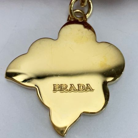  PRADA プラダ  フラワー キーリング レザー ピンク