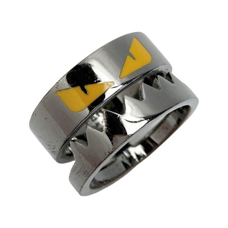  FENDI フェンディ バッグバグズ モンスター リング M（21号相当） シルバー メタル 箱有 BAG BUGS