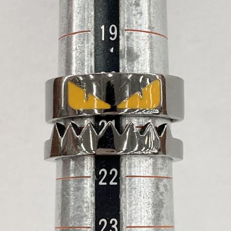  FENDI フェンディ バッグバグズ モンスター リング M（21号相当） シルバー メタル 箱有 BAG BUGS