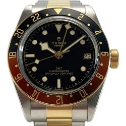 ☆☆ TUDOR チューダー チュードル ヘリテージ ブラックベイGMT SS×YG 79833MN ブラック 自動巻き メンズ 腕時計 箱・取説有 Bランク