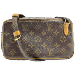 ☆☆ LOUIS VUITTON ルイヴィトン モノグラム ポシェット・マルリーバンドリエール M51828 ブラウン レディース 袋有 Cランク
