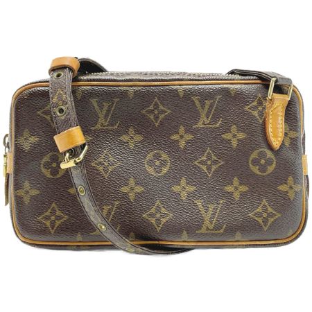  LOUIS VUITTON ルイヴィトン モノグラム ポシェット・マルリーバンドリエール M51828 ブラウン レディース 袋有