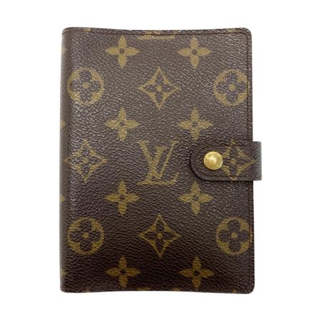  LOUIS VUITTON ルイヴィトン モノグラム アジェンダPM R20005 ブラウン 手帳カバー ユニセックス ゴールド金具