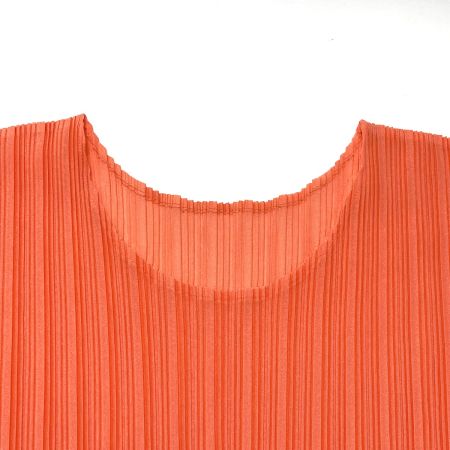  ISSEY MIYAKE イッセイミヤケ PLEATS PLEASE 長袖カットソー PP01-FK313 サーモンピンク サイズ 3 レディース