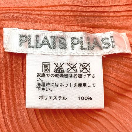  ISSEY MIYAKE イッセイミヤケ PLEATS PLEASE 長袖カットソー PP01-FK313 サーモンピンク サイズ 3 レディース