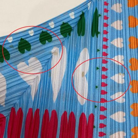  ISSEY MIYAKE イッセイミヤケ PLEATS PLEASE プリーツカットソー 半袖 PP12-JK442 スカイブルー サイズ 3 レディース