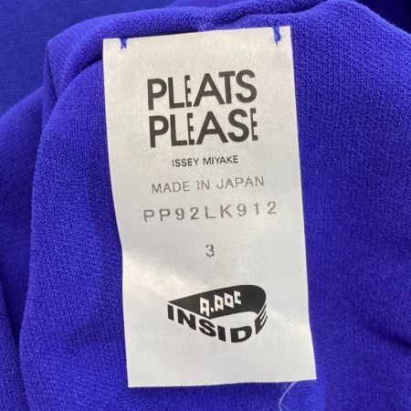  ISSEY MIYAKE イッセイミヤケ PLEATS PLEASE カットソー PP92LK912 ネイビー サイズ 3 レディース