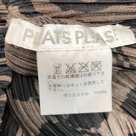  ISSEY MIYAKE イッセイミヤケ PLEATS PLEASE ロングカーディガン PP31-JT696 グレー×ブラック サイズ 3 レディース