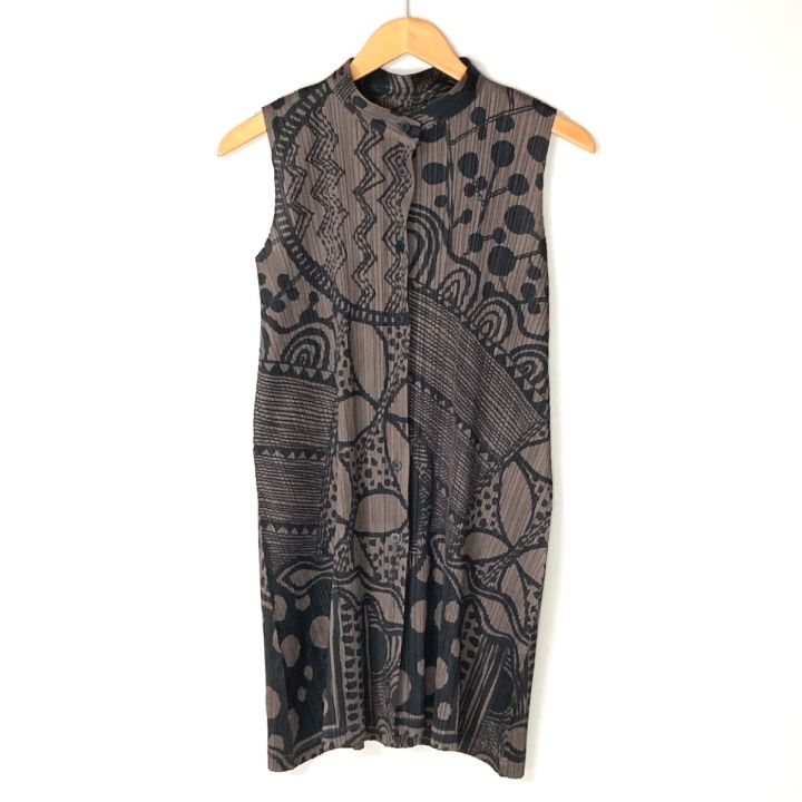 ☆☆ISSEY MIYAKE イッセイミヤケ PLEATS PLEASE ロングカーディガン PP31-JT696 グレー×ブラック サイズ 3 レディース ISSEY MIYAKE イッセイミヤケ PLEATS PLEASE ロングカーディガン PP31