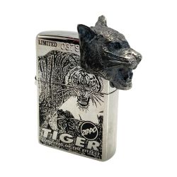☆☆ ZIPPO ジッポー ライター 1997年製 TIGER SURVIVAL OF THE FITTEST 虎 タイガー 立体 Bランク