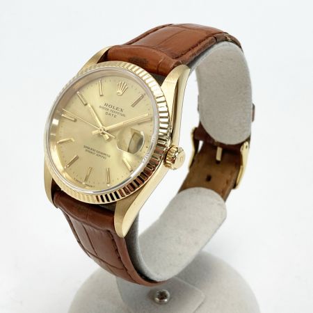  ROLEX ロレックス オイスターパーペチュアル デイト L番 K18YG 15238 自動巻き メンズ 腕時計 箱・ギャランティ有