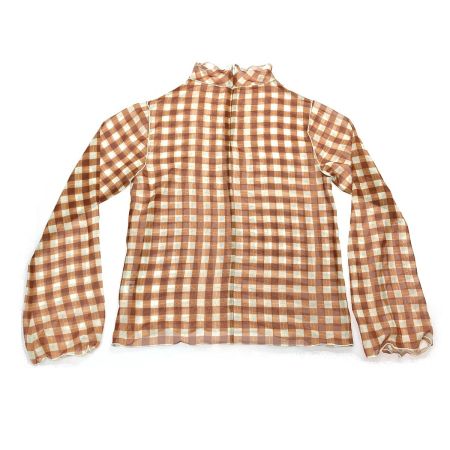  POPPY カットソー シースルー ブラウン×オレンジ サイズ F レディース