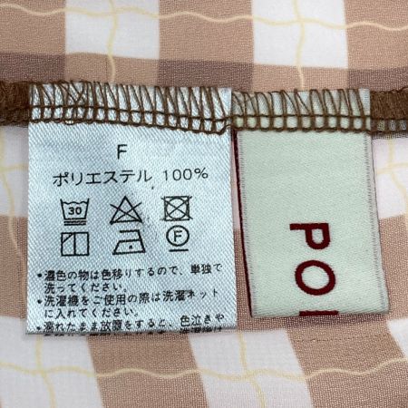  POPPY カットソー シースルー ブラウン×オレンジ サイズ F レディース