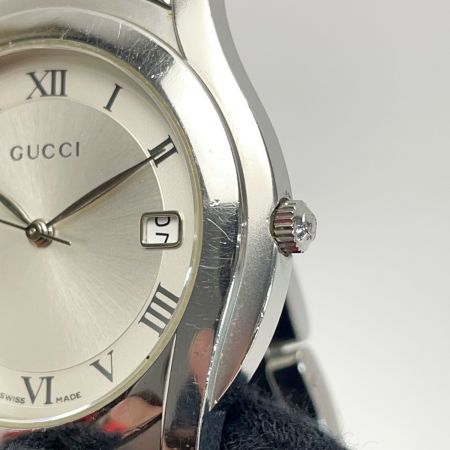  GUCCI グッチ クォーツ アナログ ステンレス 5500M 腕時計 メンズ